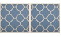 Safavieh Courtyard Blue and Beige 5'3" x 5'3" Sisal Weave Square Area Rug